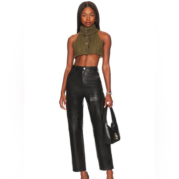 GRLFRND x Revolve Cargo Leather Pants - Picture 4 of 4